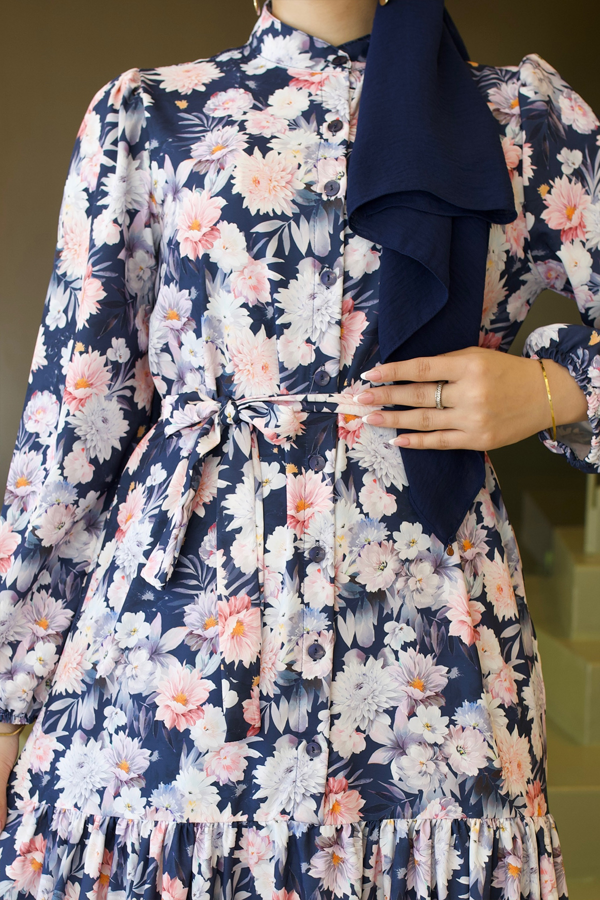 Patterned Hijab Jessica Dress-detail