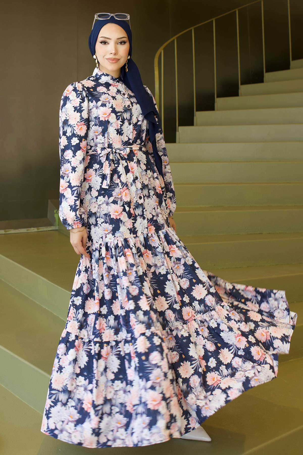 Patterned Hijab Jessica Dress-detail