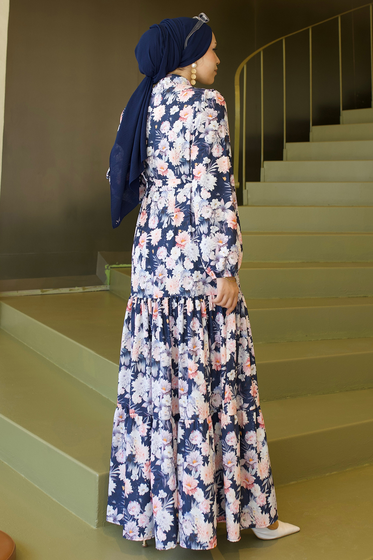 Patterned Hijab Jessica Dress-detail