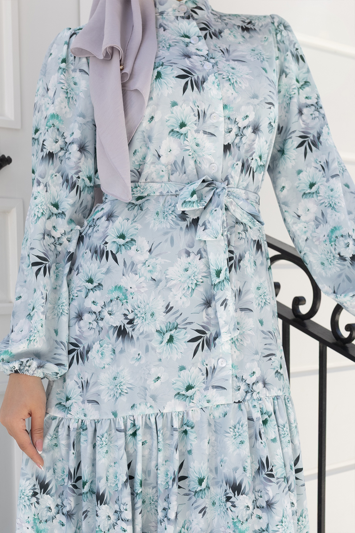 Patterned Hijab Jessica Dress-detail