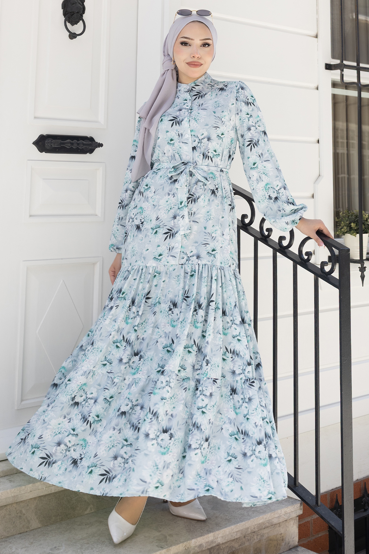 Patterned Hijab Jessica Dress-detail
