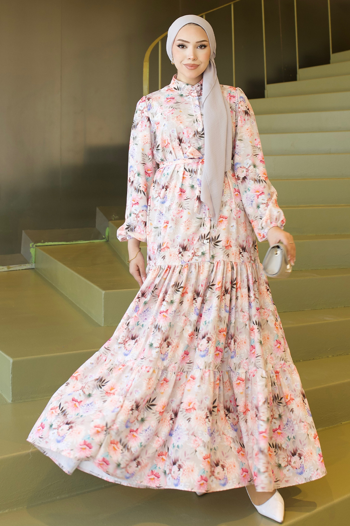 Patterned Hijab Jessica Dress-detail