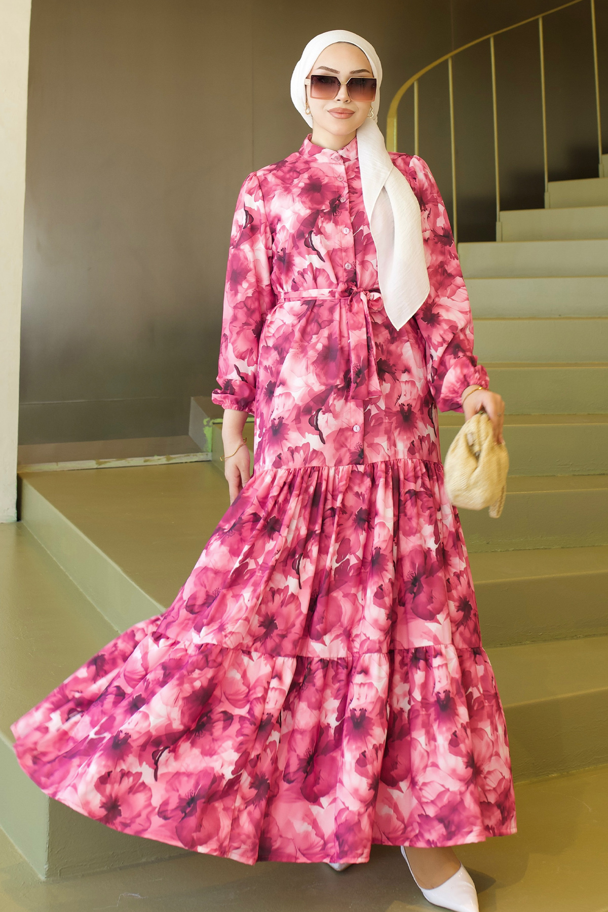 Patterned Hijab Jessica Dress-detail