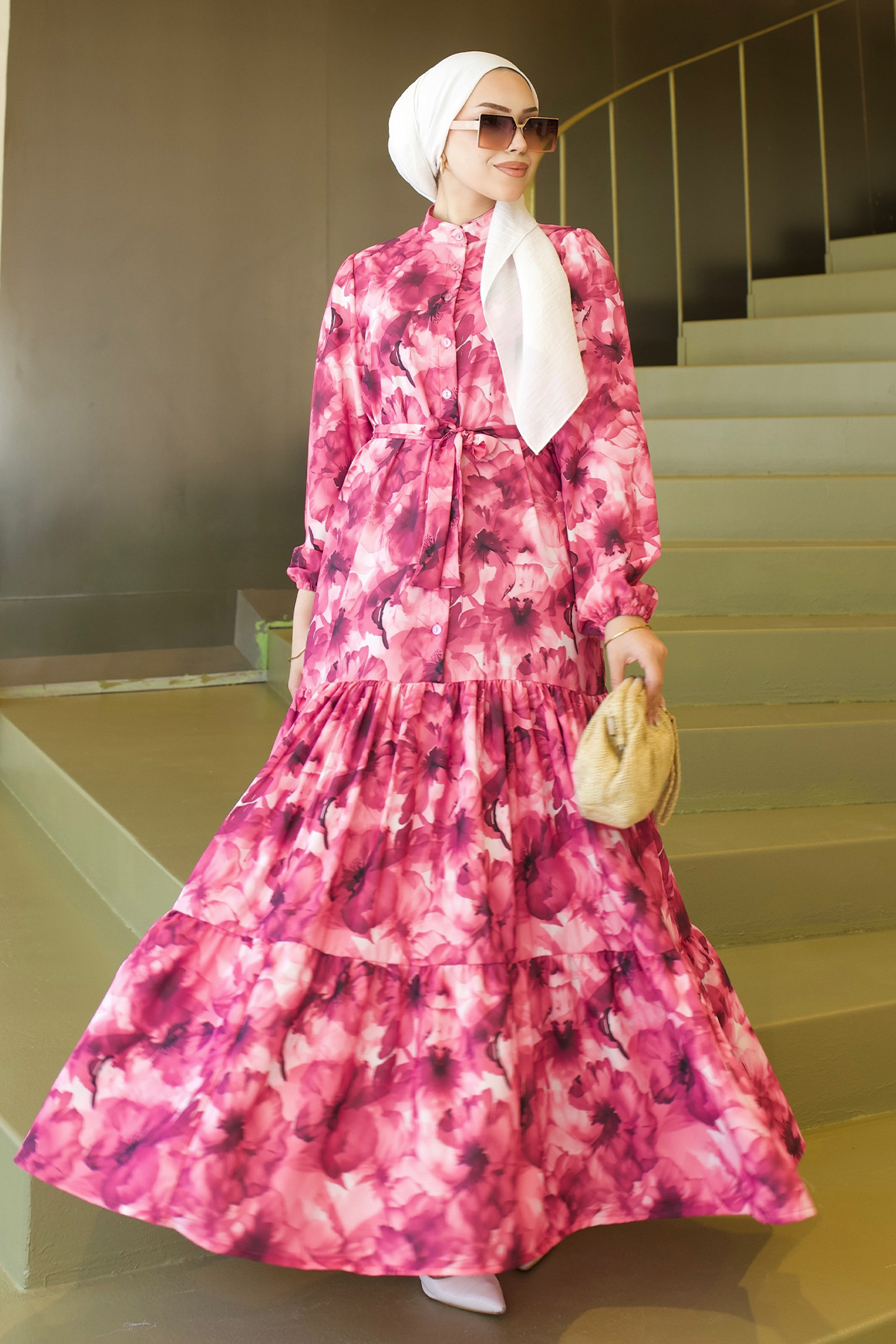 Patterned Hijab Jessica Dress-detail