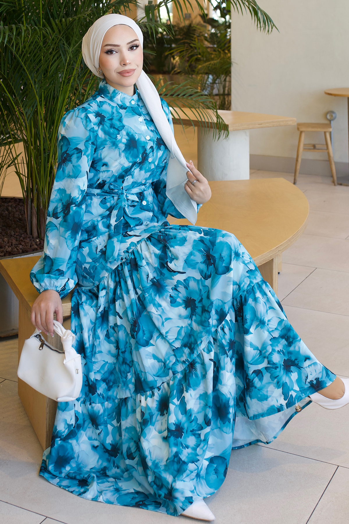 Patterned Hijab Jessica Dress-detail