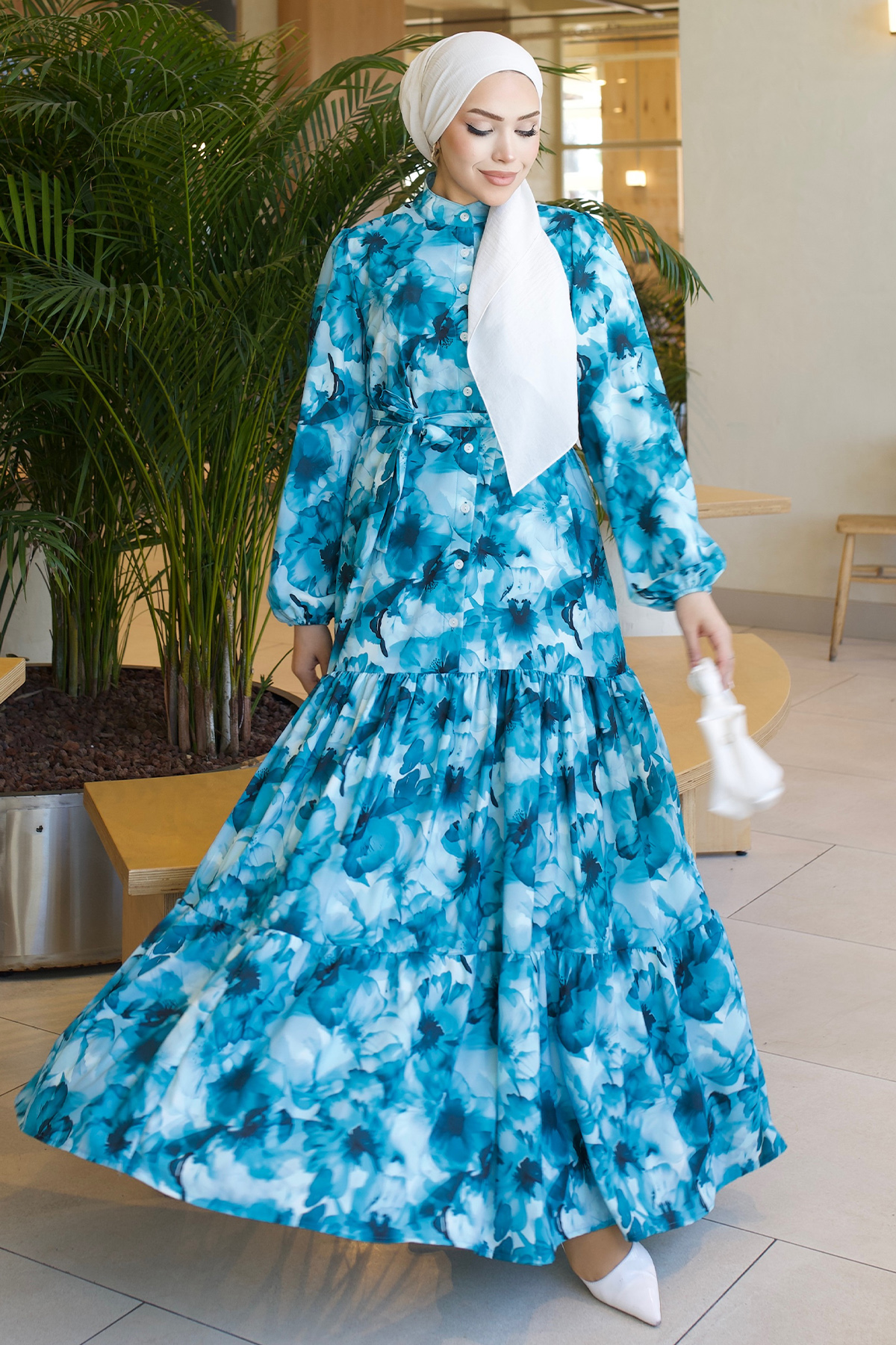 Patterned Hijab Jessica Dress-detail