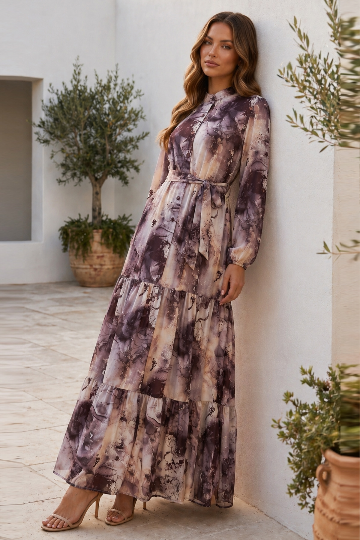 Patterned Hijab Jessica Dress-detail