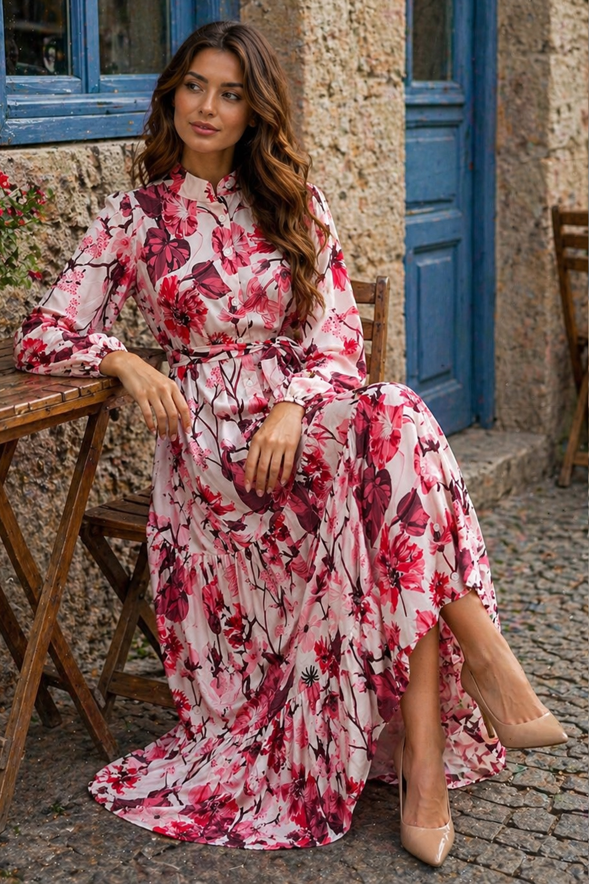 Patterned Hijab Jessica Dress-detail