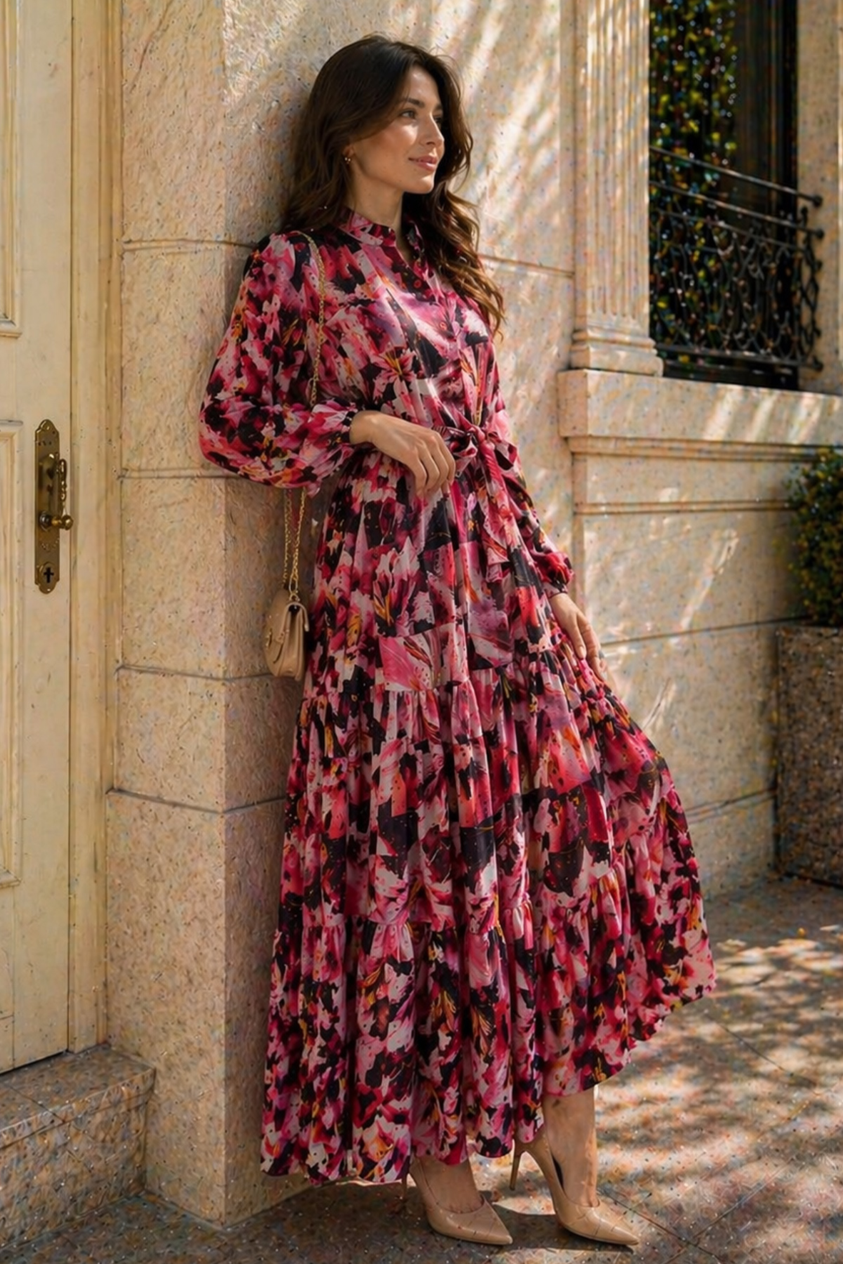 Patterned Hijab Jessica Dress-detail