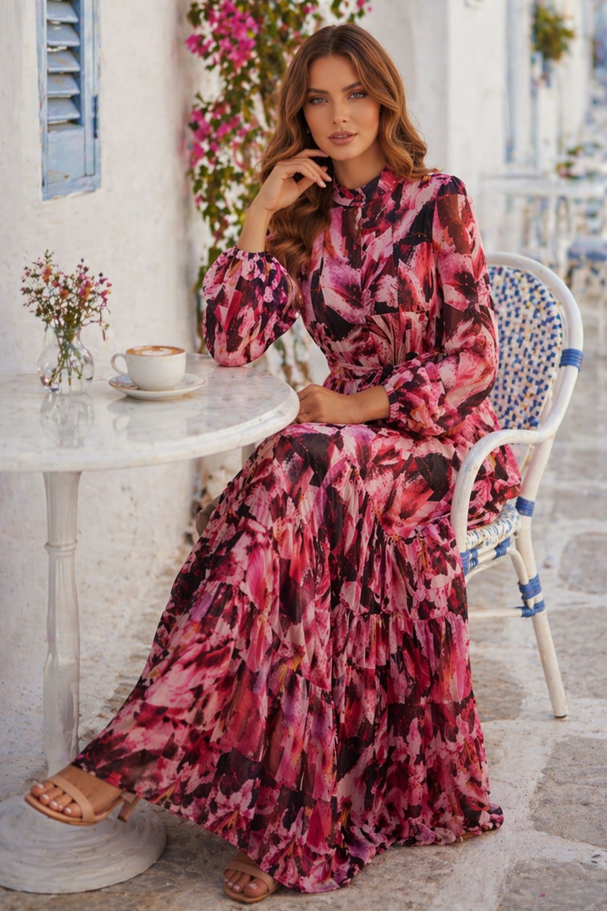 Patterned Hijab Jessica Dress-detail