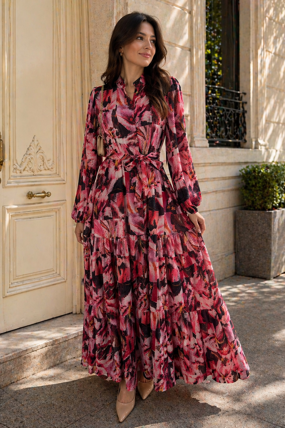 Patterned Hijab Jessica Dress-detail