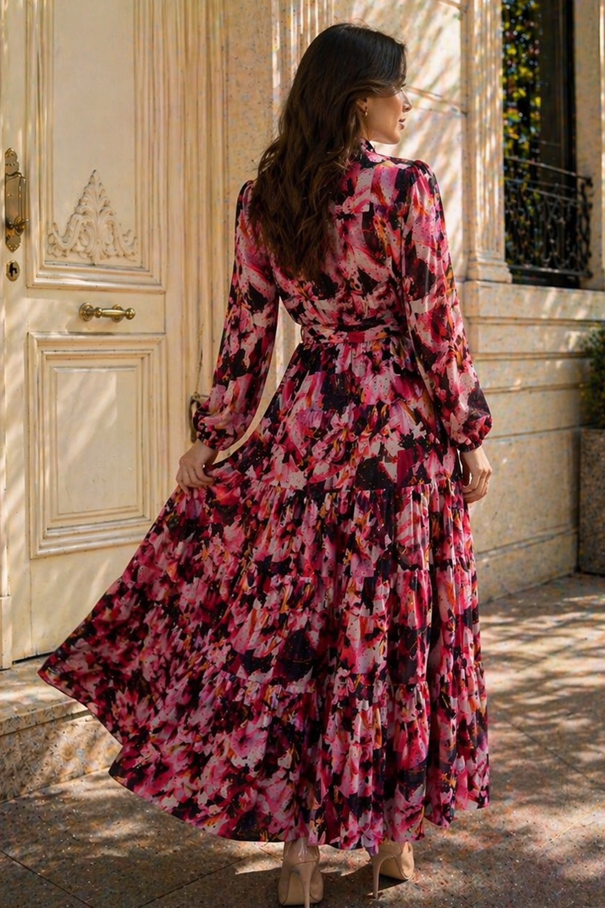 Patterned Hijab Jessica Dress-detail