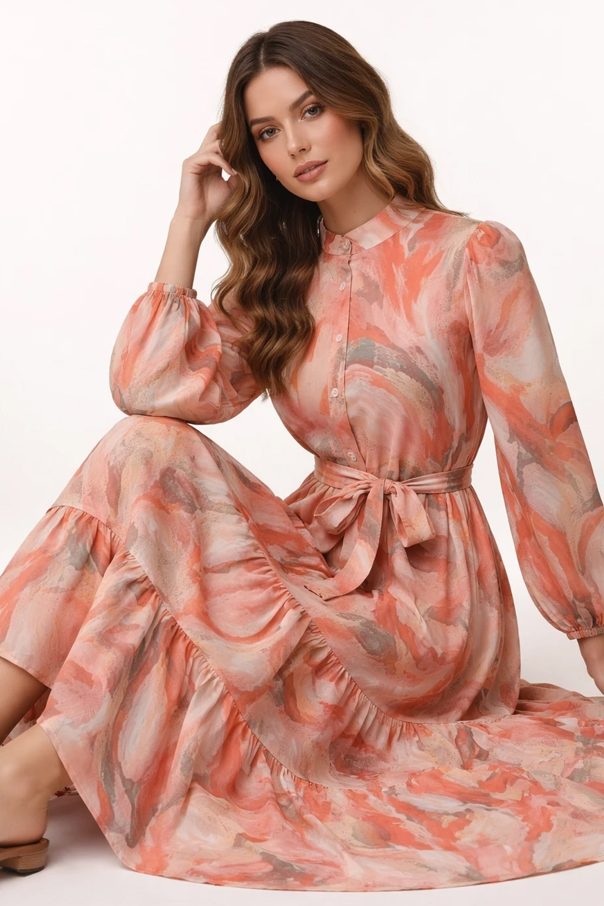 Patterned Hijab Jessica Dress-detail