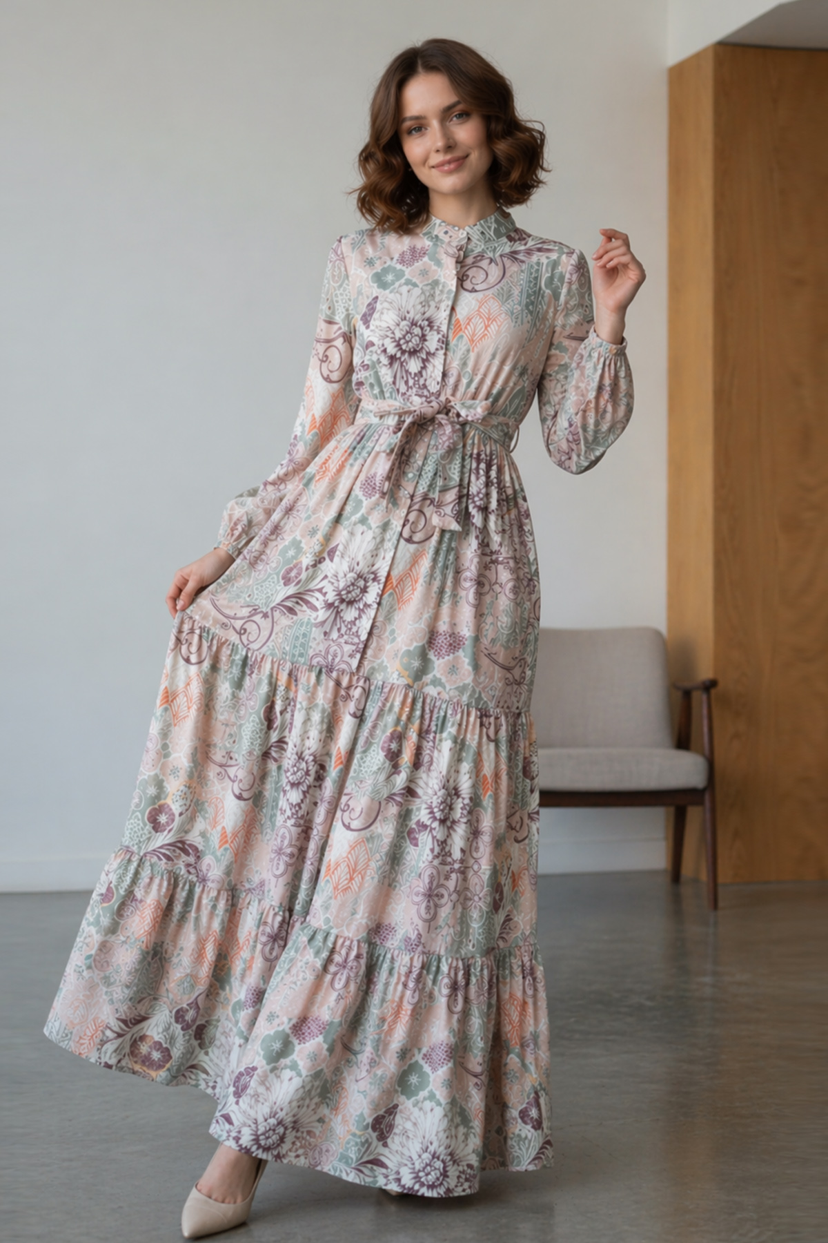 Patterned Hijab Jessica Dress