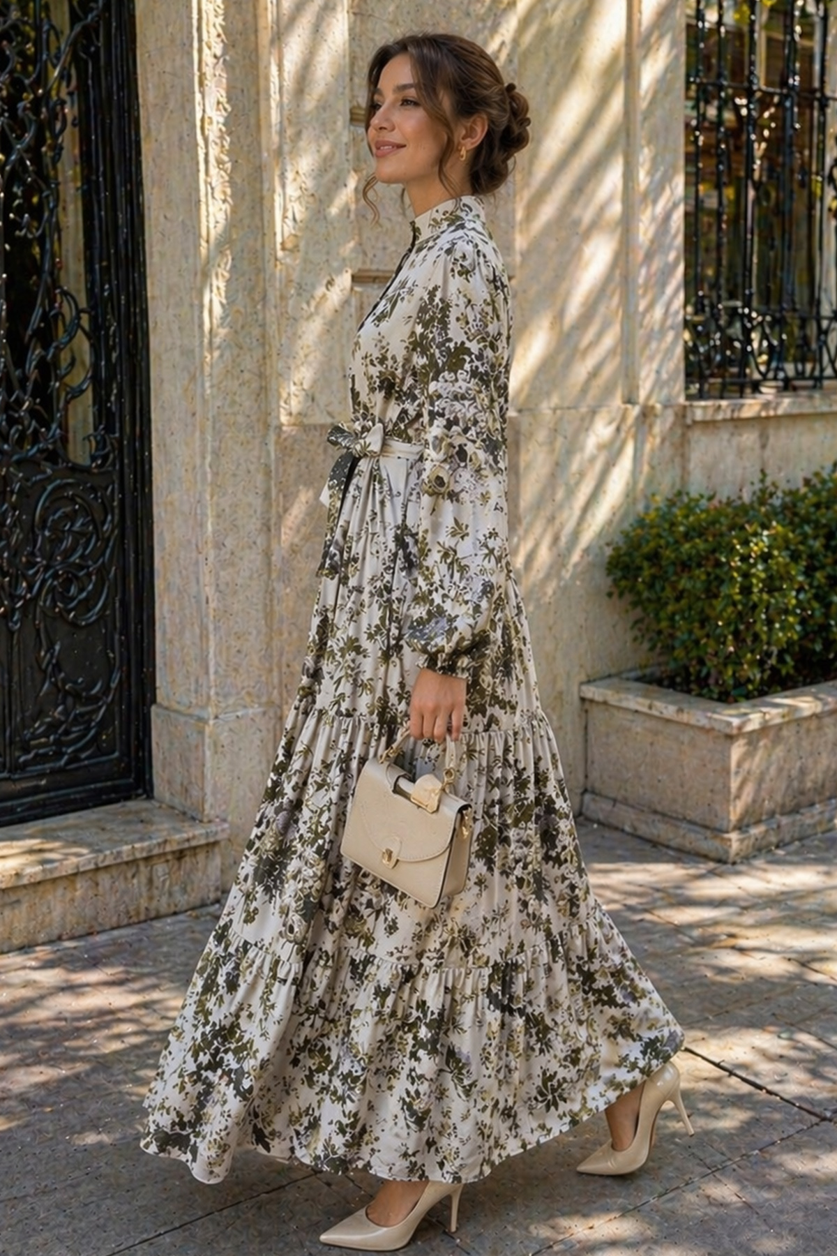 Patterned Hijab Jessica Dress-detail