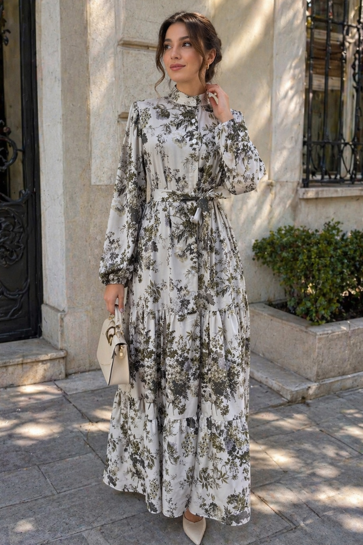 Patterned Hijab Jessica Dress-detail