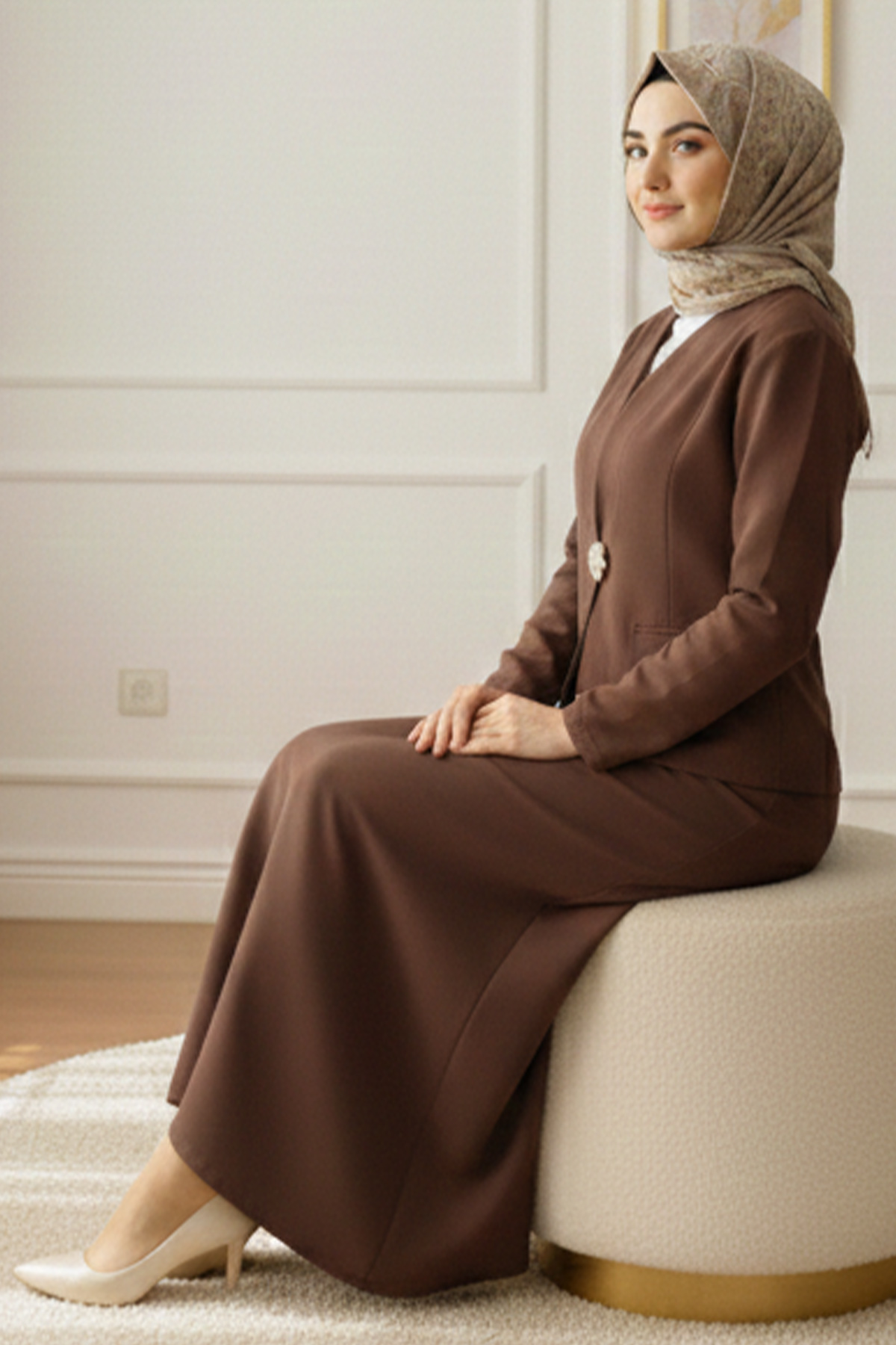 Broşlu Ceket Takım-detail