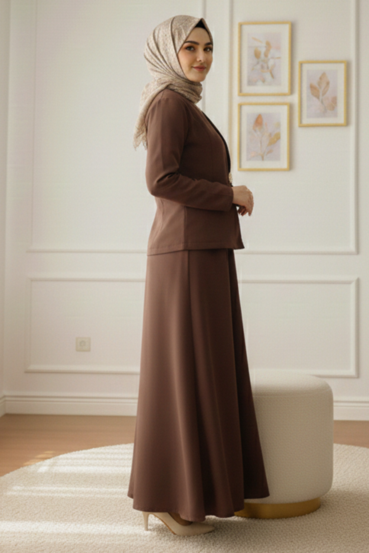 Broşlu Ceket Takım-detail