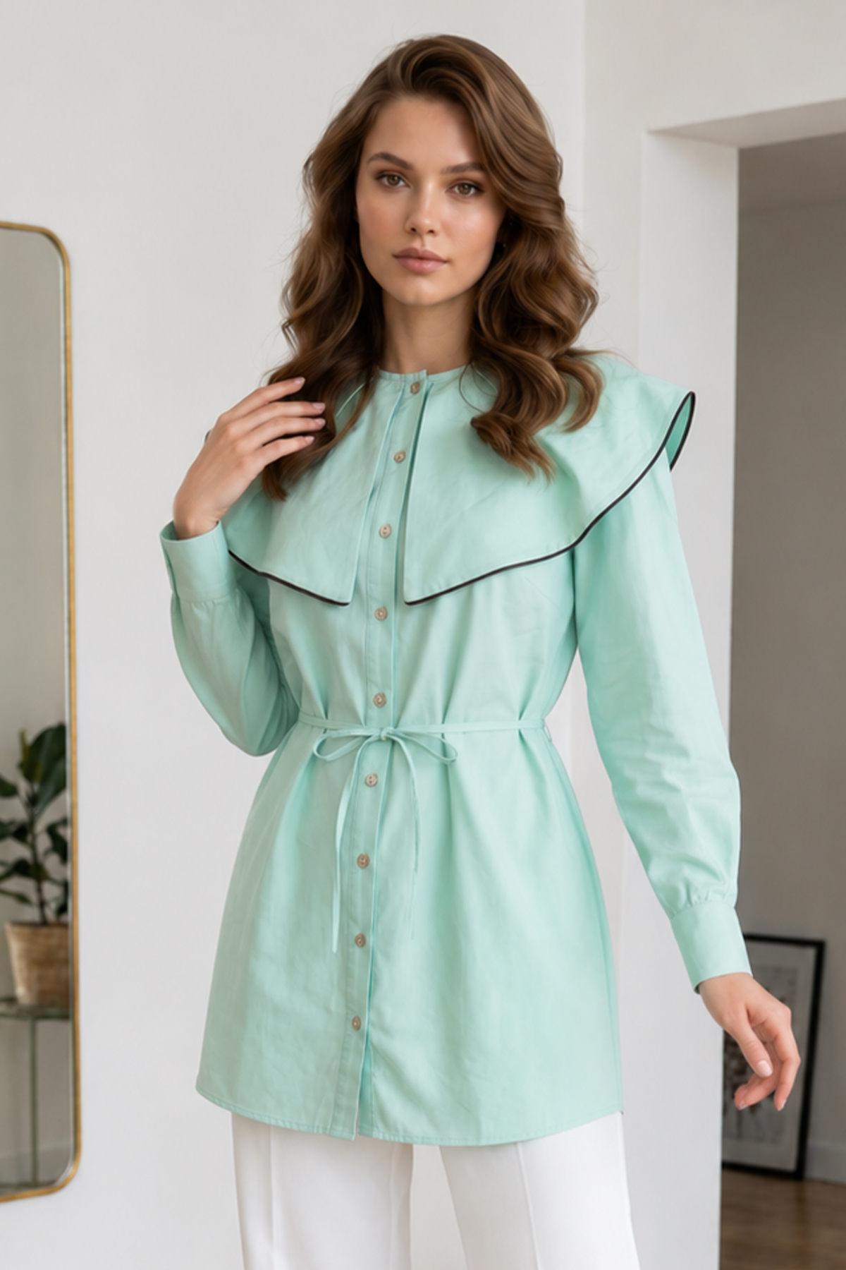 Peter Pan Collar Shirt-detail