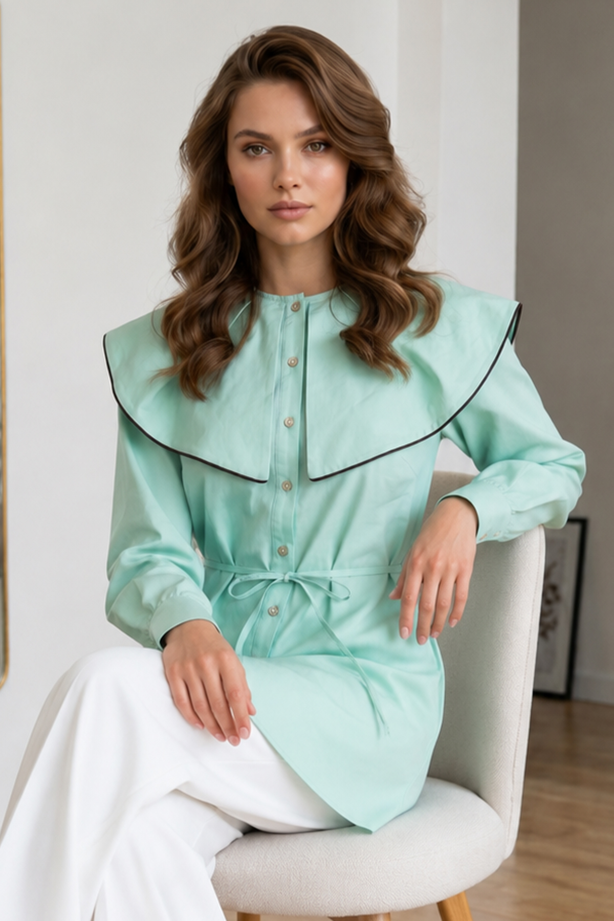 Peter Pan Collar Shirt-detail