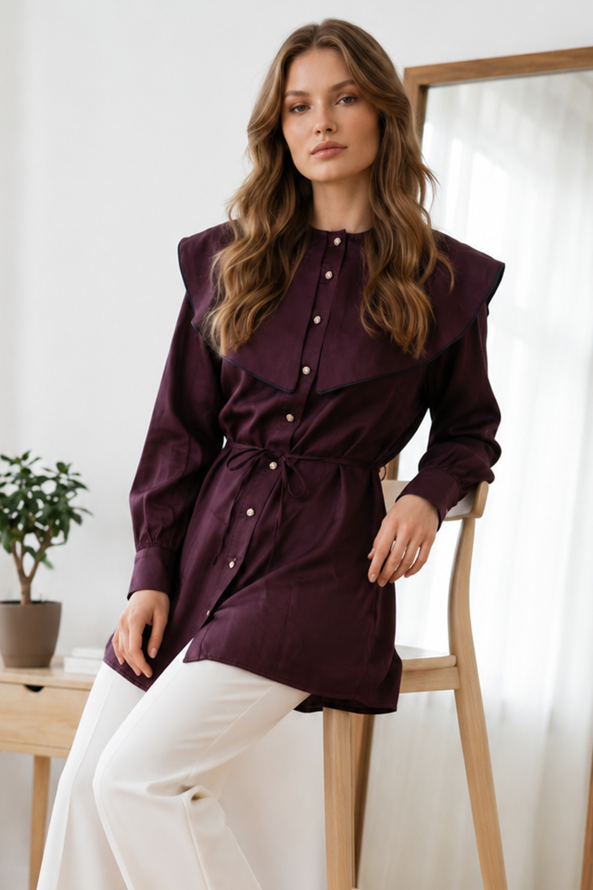Peter Pan Collar Shirt-detail