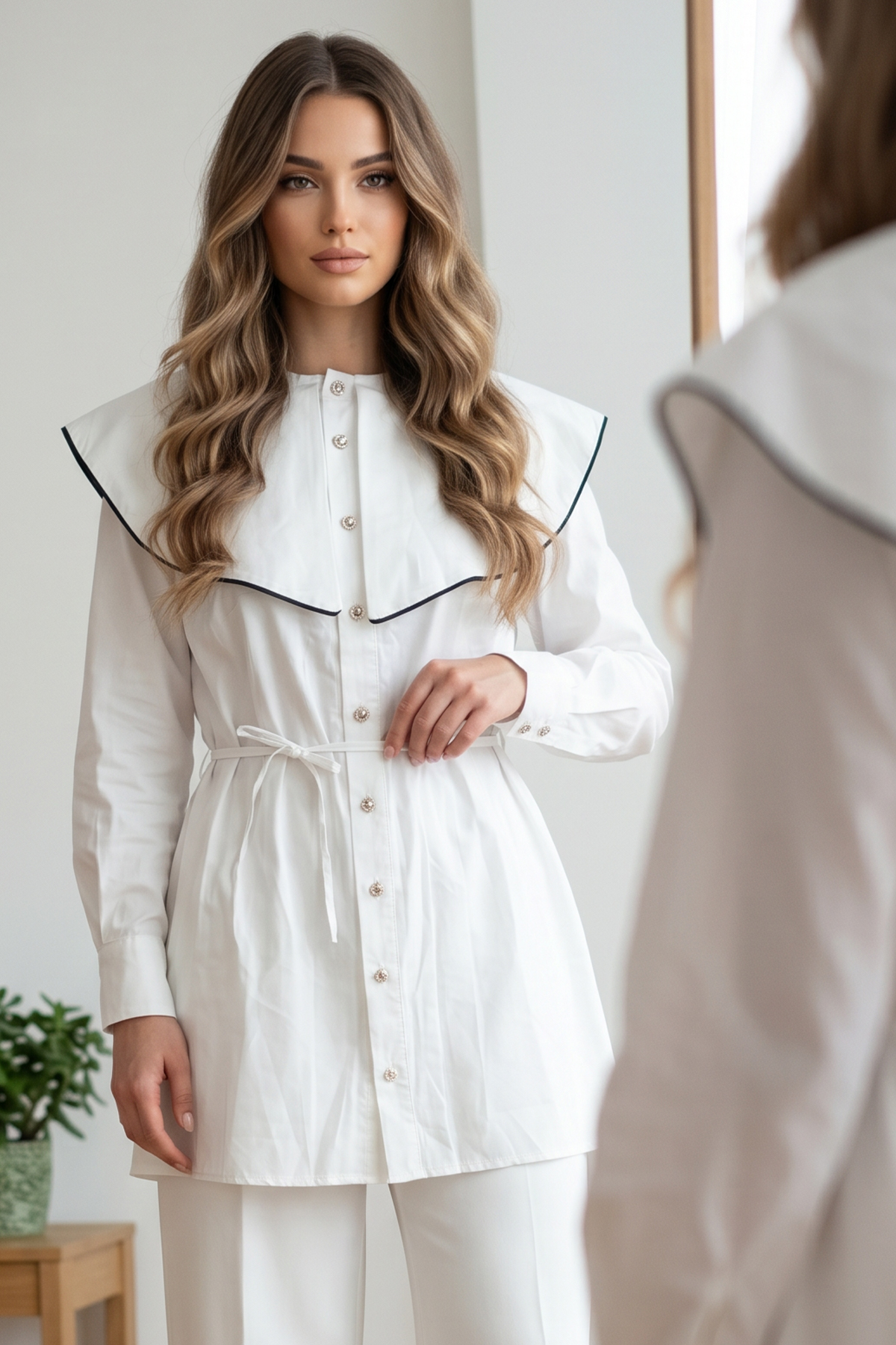 Peter Pan Collar Shirt-detail