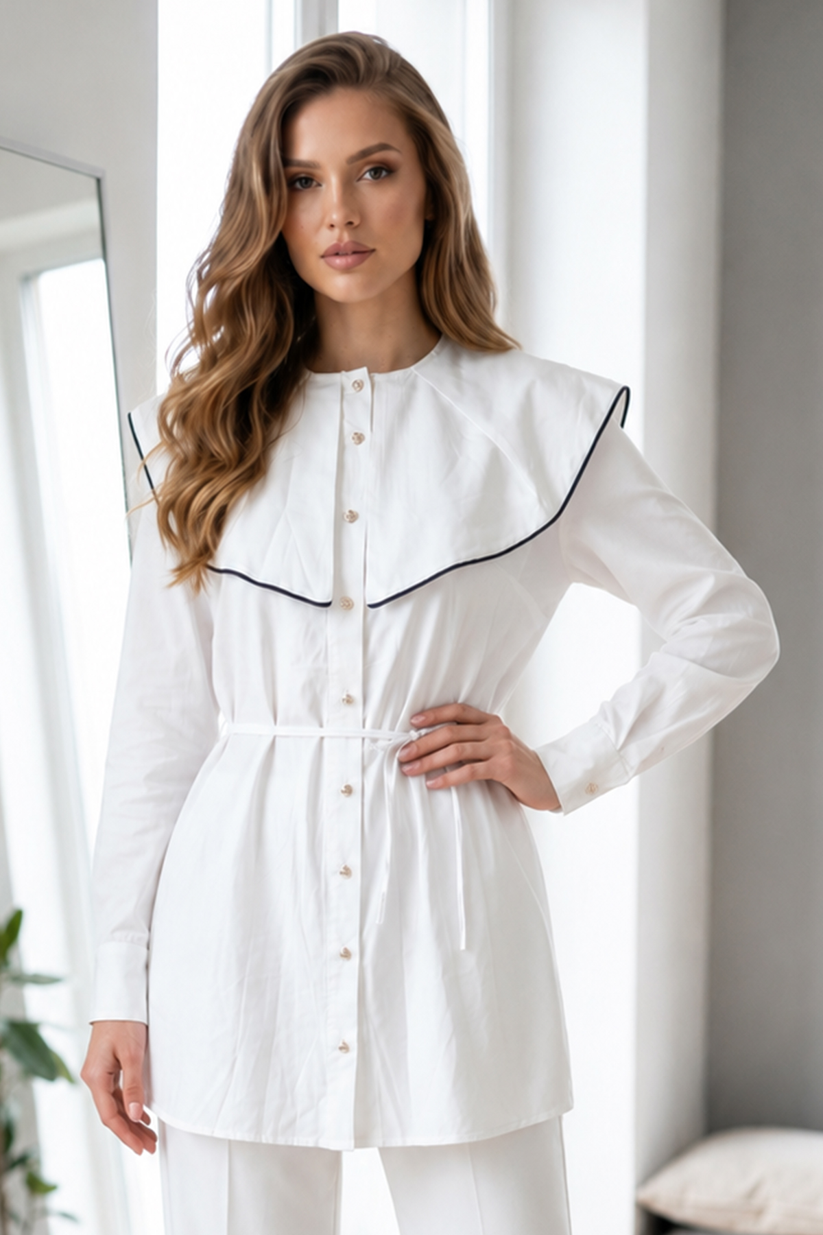 Peter Pan Collar Shirt-detail