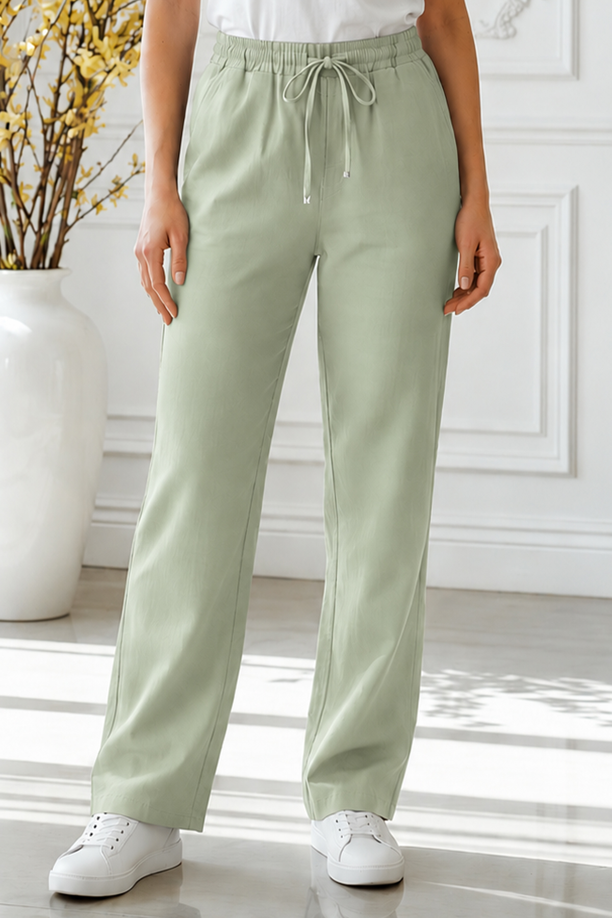 Modal Trousers With An Elastic Waist