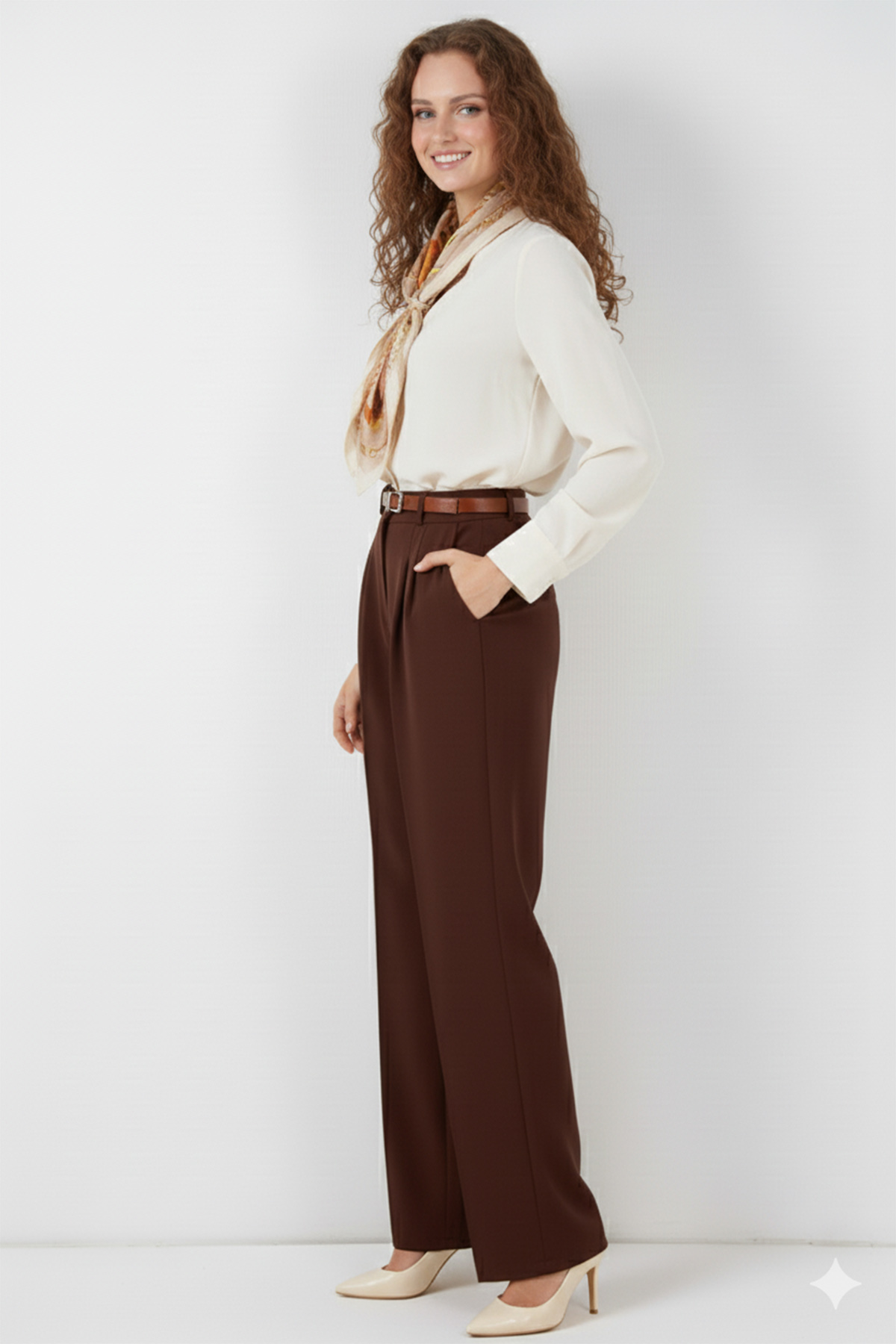 Belted Hijab Trousers-detail