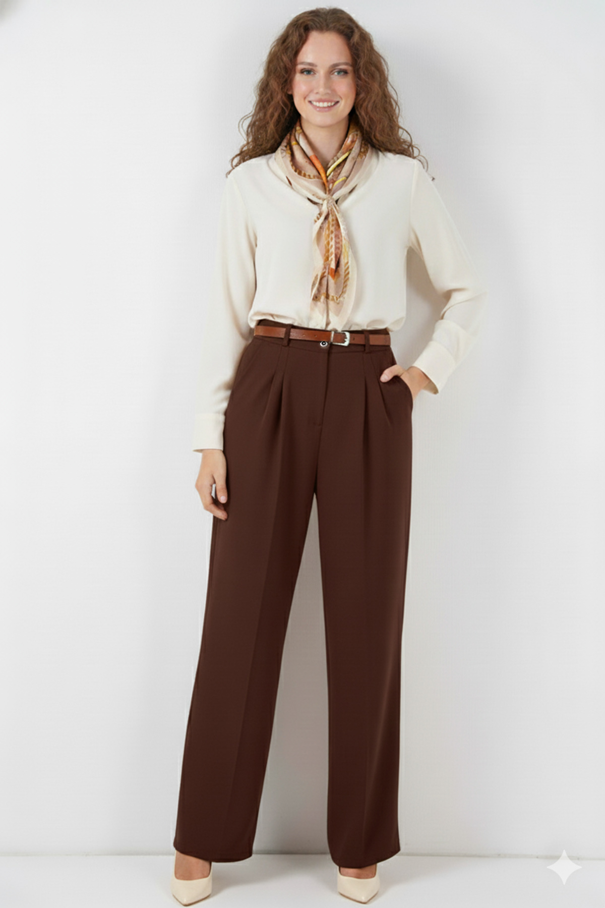 Belted Hijab Trousers