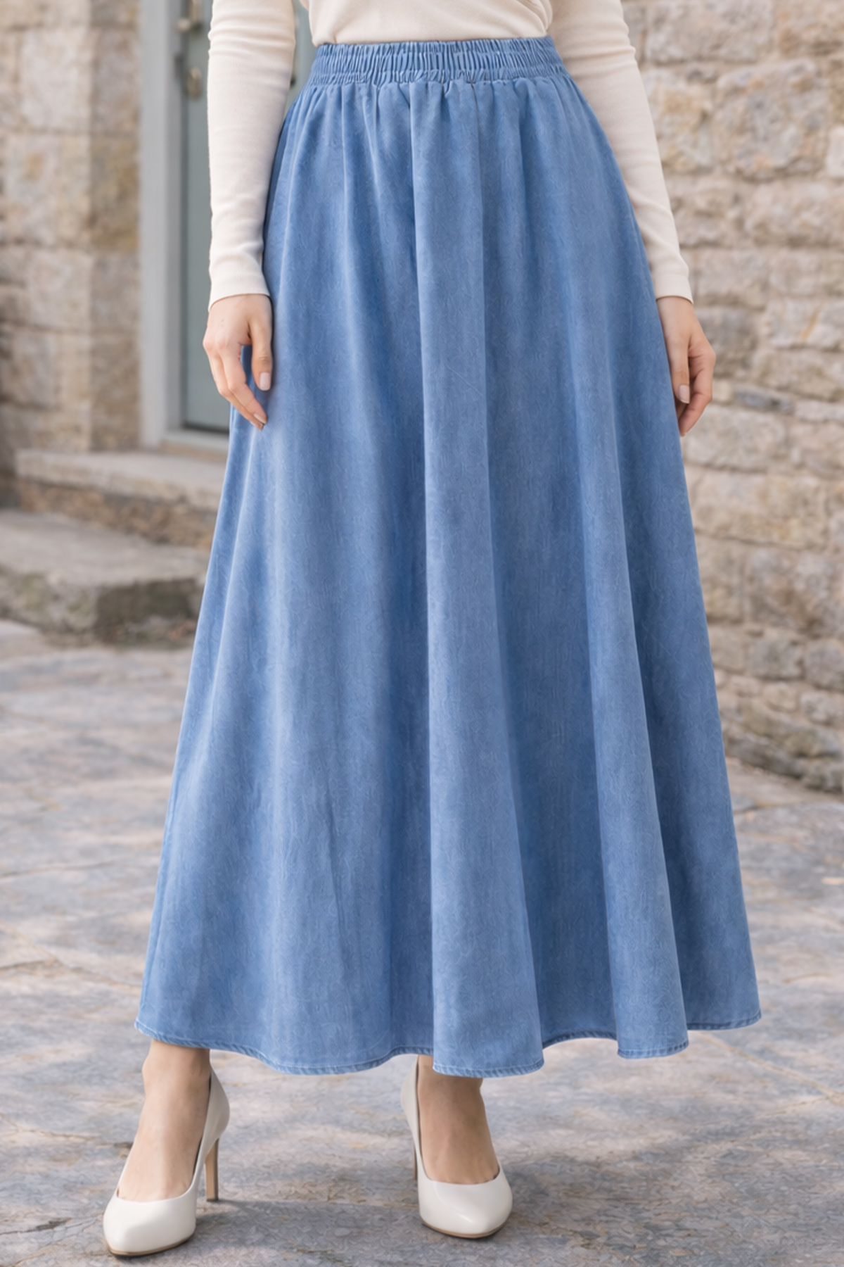 Denim Skirt-detail