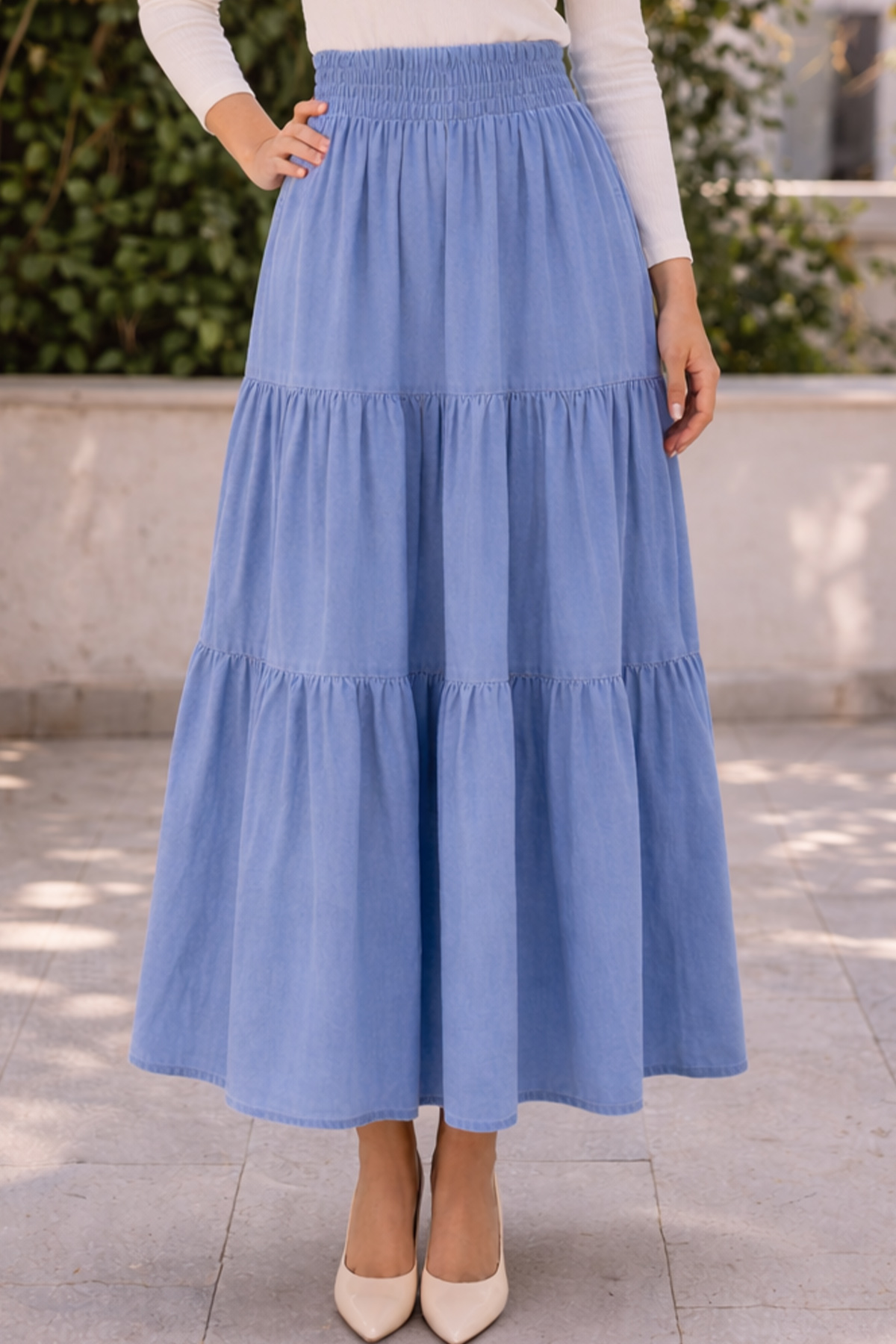 Denim Skirt-detail