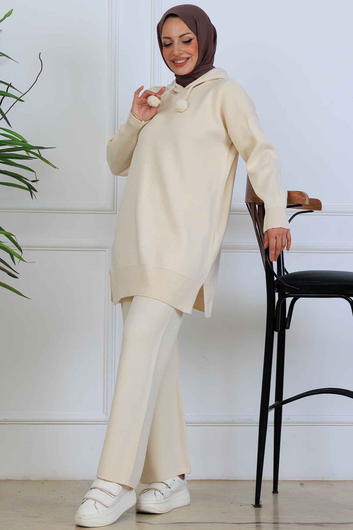 Hooded Knitwear Set