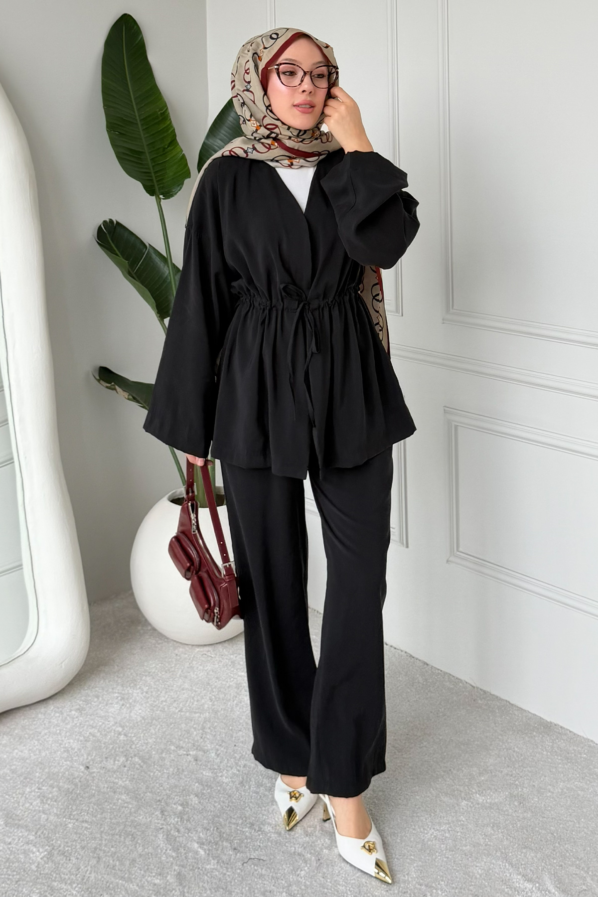 Two-piece Set With Tie-detail