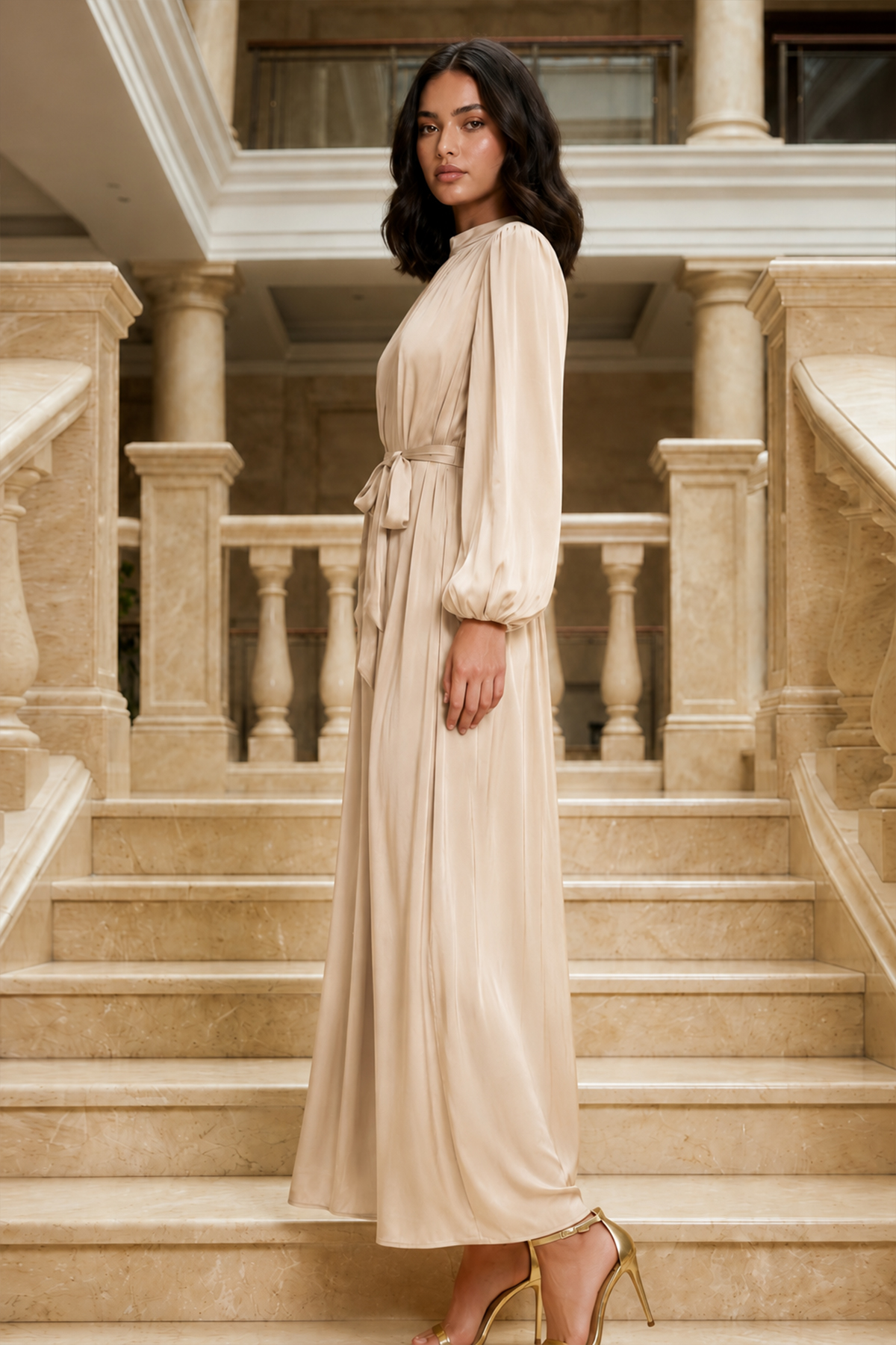 Balloon Sleeve Dress-detail