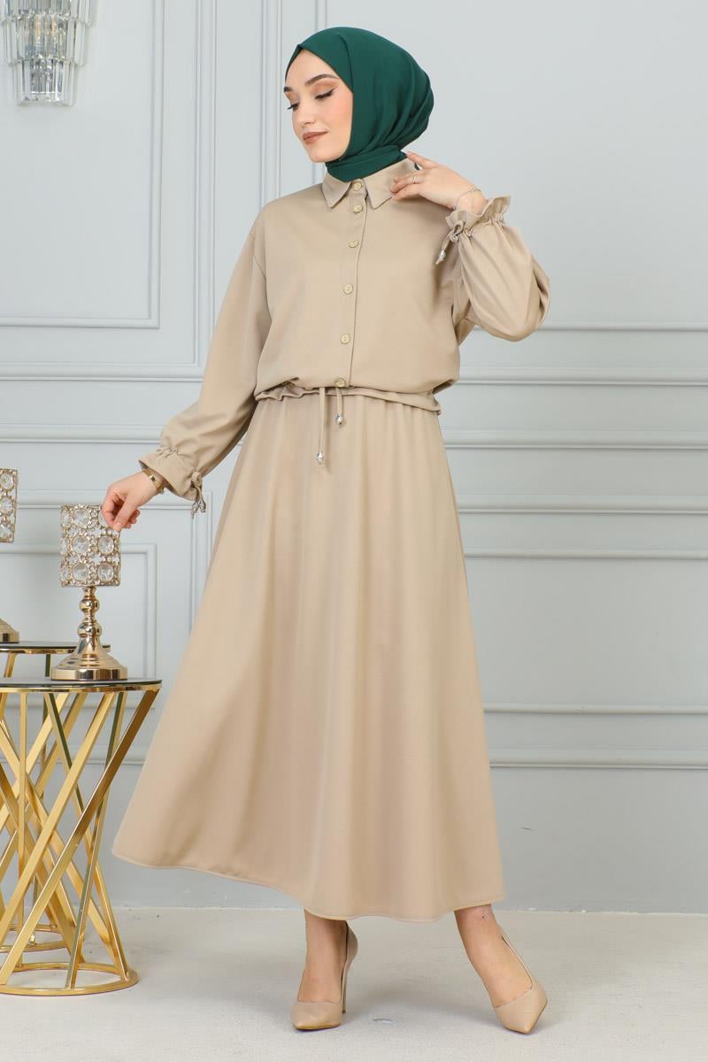 Lace-up Hijab Suit-detail