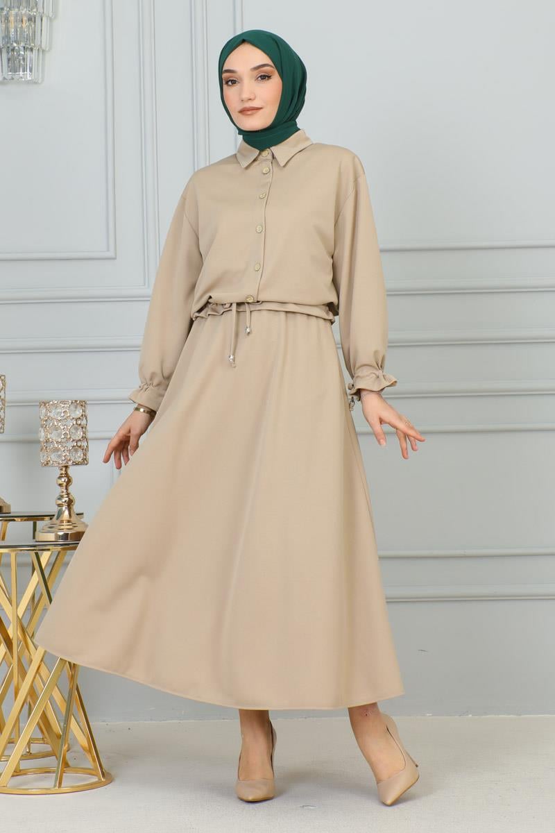 Lace-up Hijab Suit-detail