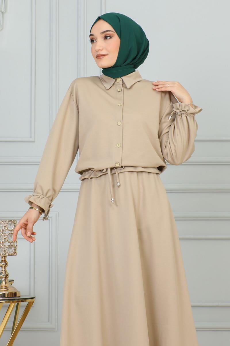 Lace-up Hijab Suit-detail