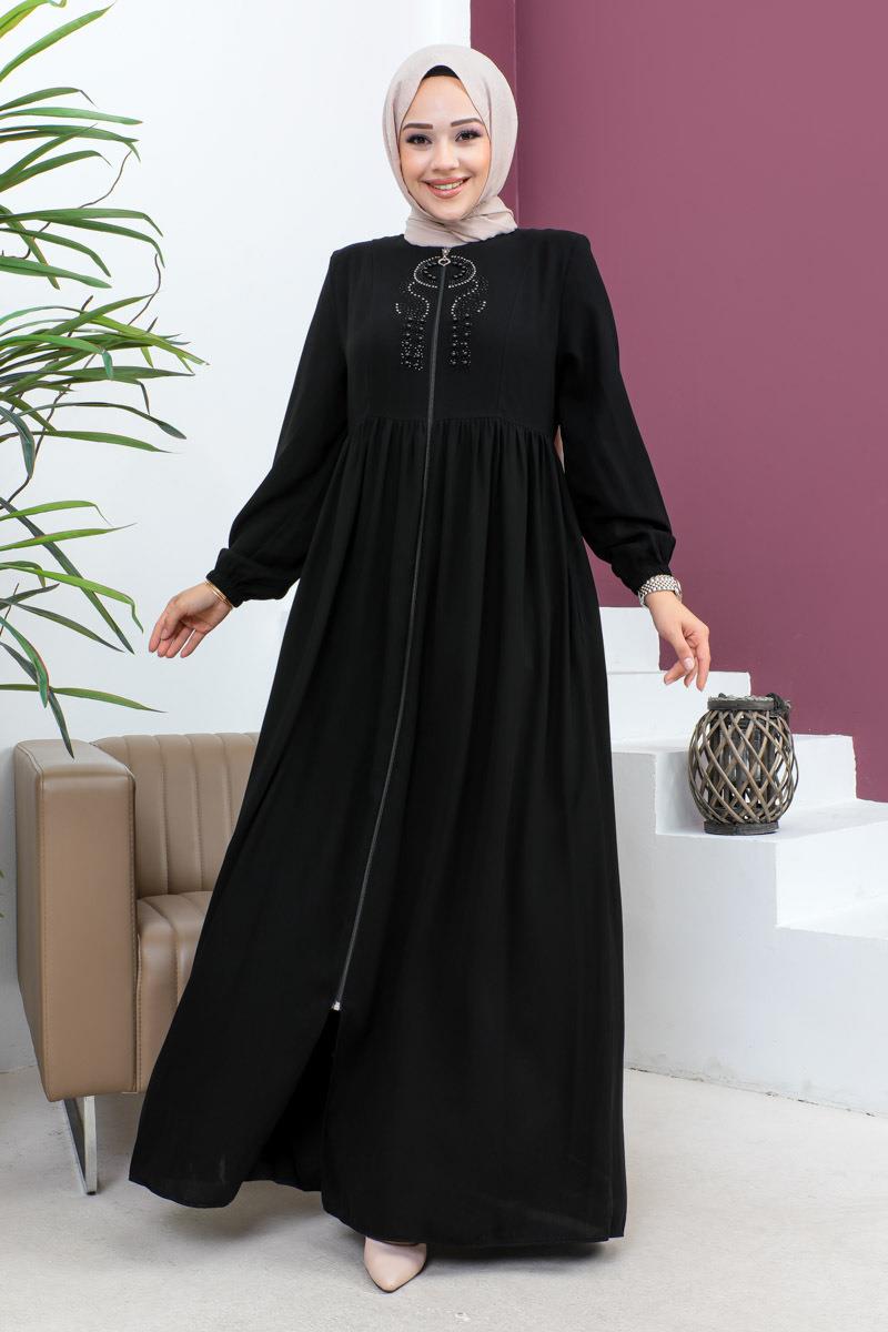 Beaded Embroidered Abaya-detail