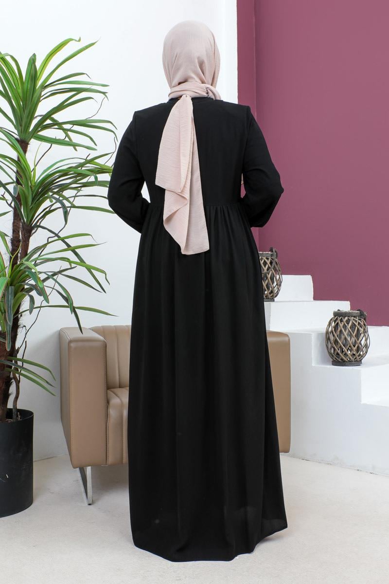 Beaded Embroidered Abaya-detail