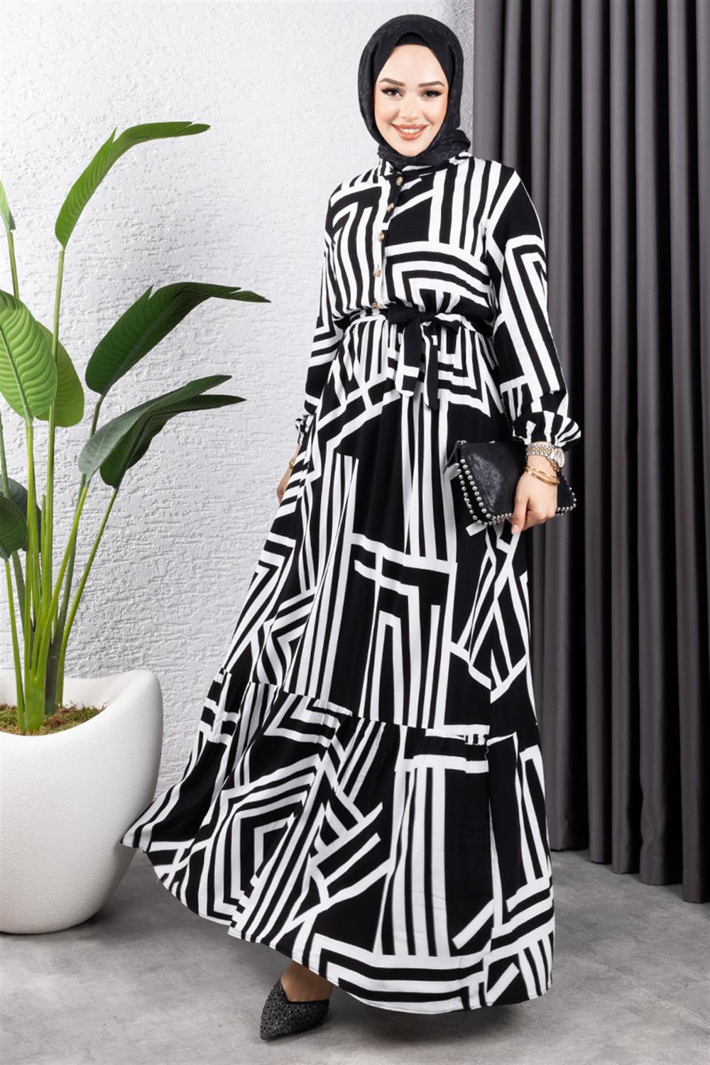 Striped Viscose Dress