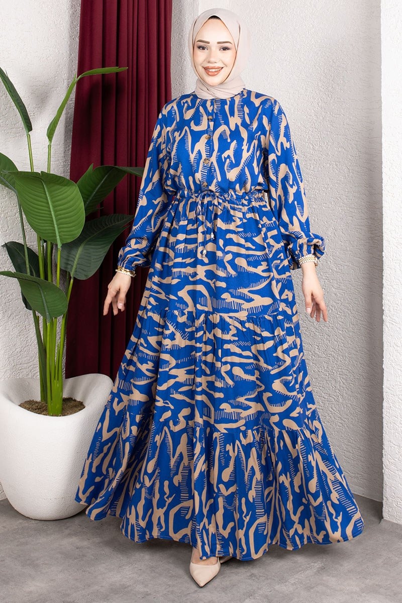 Zebra Pattern Viscose Dress