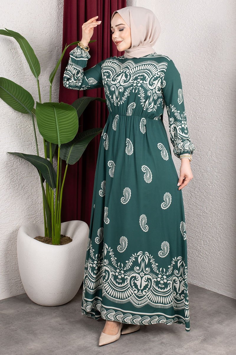 Viscose Dress With Elastic Waist