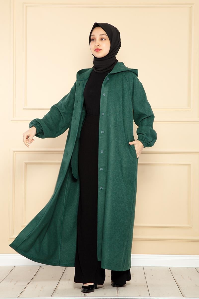 Belted Hijab Coat