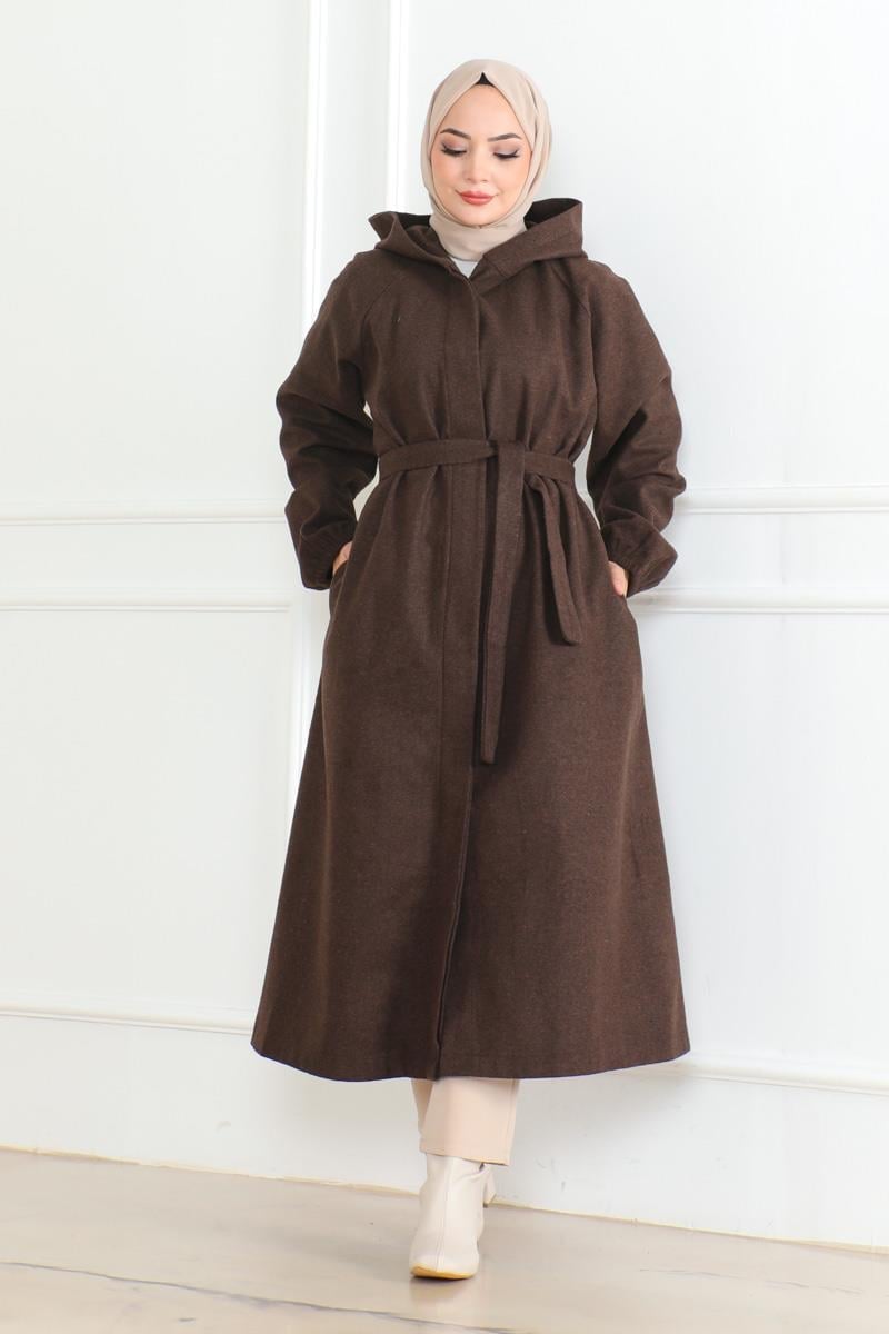 Belted Hijab Coat