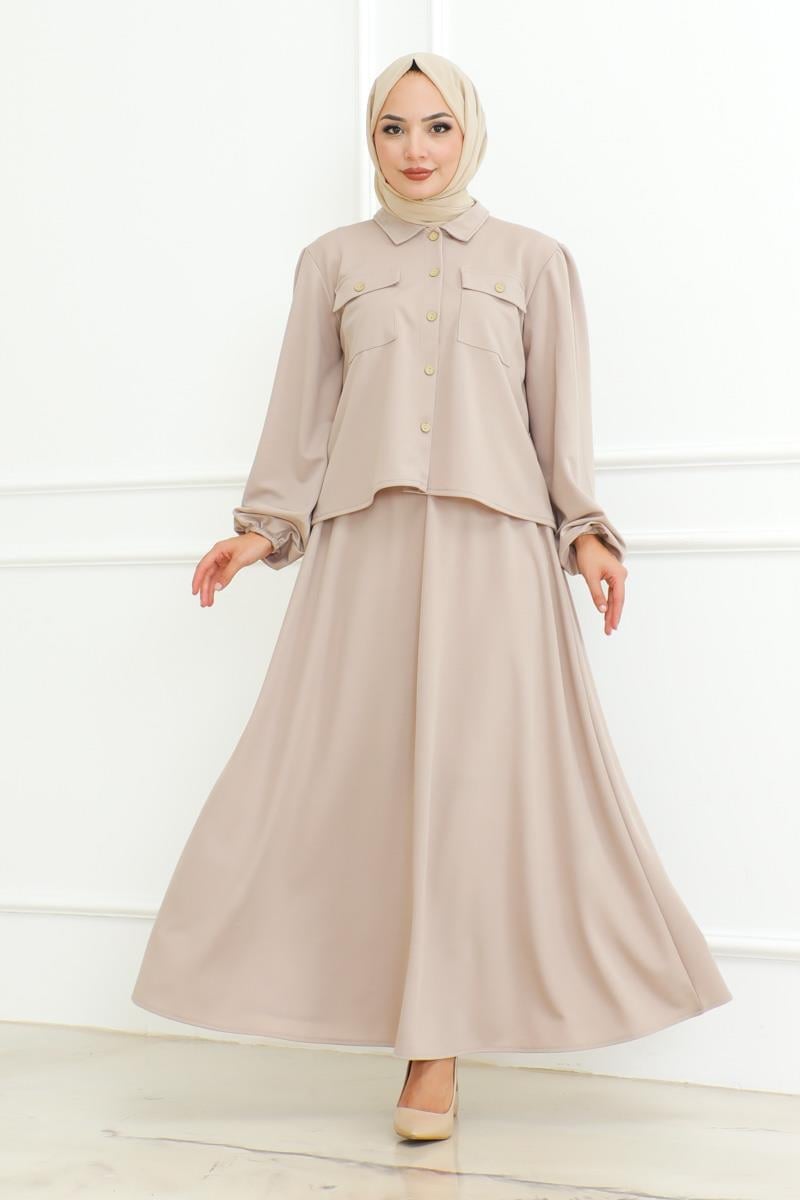 Hijab Suit with Skirt